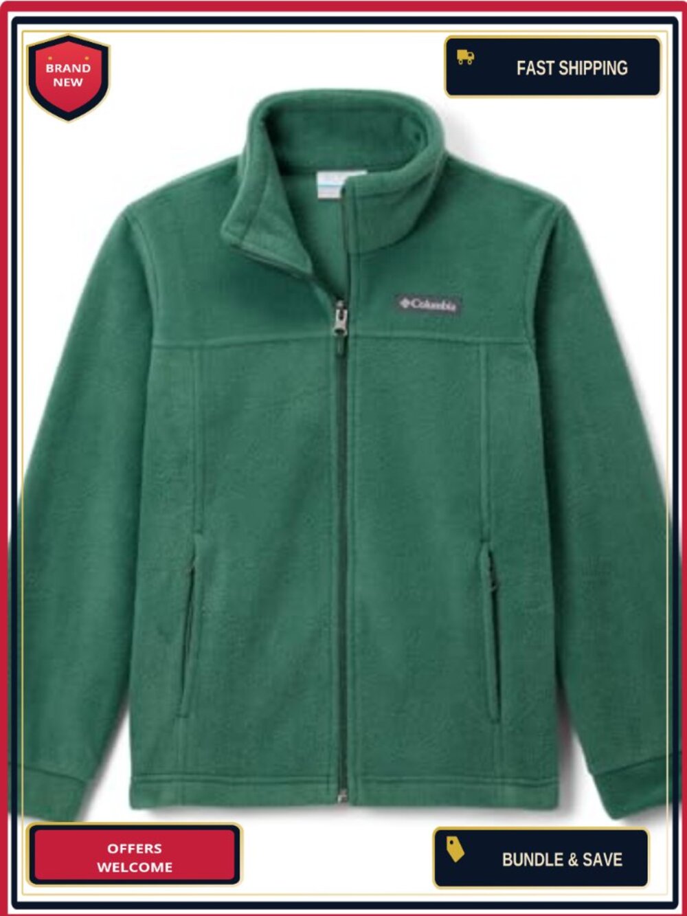 Youth Boys Columbia Fleece Full Zip Jacket 250g MTR